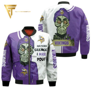 Minnesota Vikings Haters Silence I Kill You Achmed Bomber Jacket