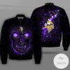Minnesota Vikings Lava Skull Full Print Bomber Jacket