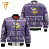 Minnesota Vikings Ugly Christmas Bomber Jacket