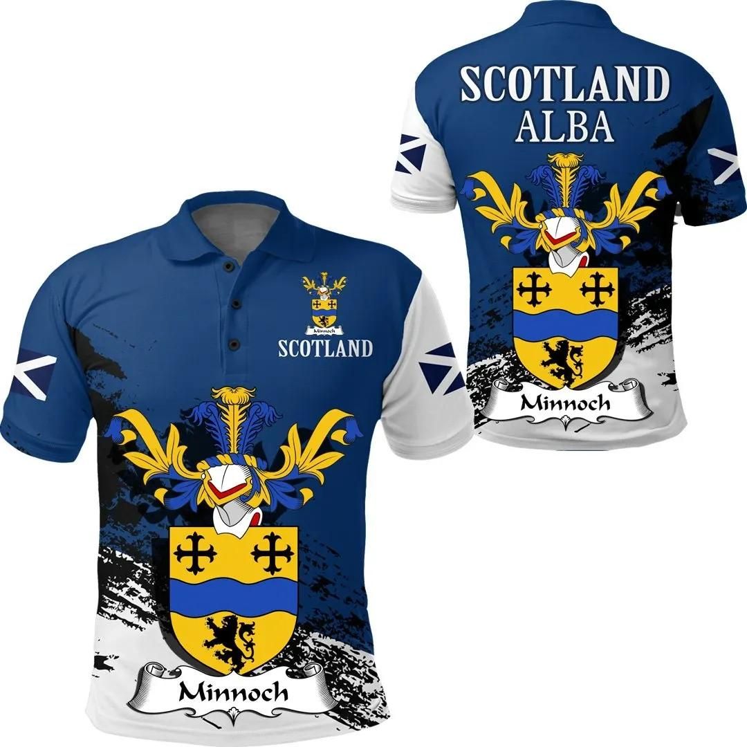 Minnoch Scottish Family Crest Scotland Special Polo Shirt - Golf Shirt A7 Minnoch Scottish Family Crest Scotland Special Polo Shirt - Golf Shirt A7