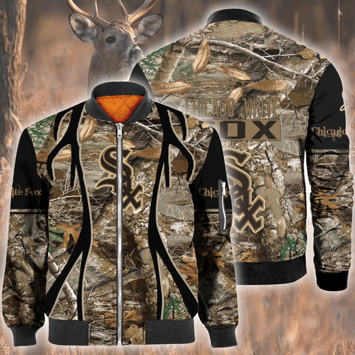 Mlb Chicago White Sox Hunting Bomber Jacket Mlb Chicago White Sox Hunting Bomber Jacket