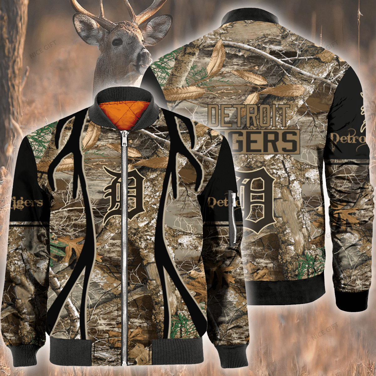 Mlb Detroit Tigers Hunting Bomber Jacket Mlb Detroit Tigers Hunting Bomber Jacket
