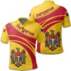 Moldova Coat Of Arms Polo Shirt Cricket Style J5W