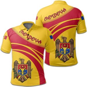 Moldova Coat Of Arms Polo Shirt Cricket Style J5W