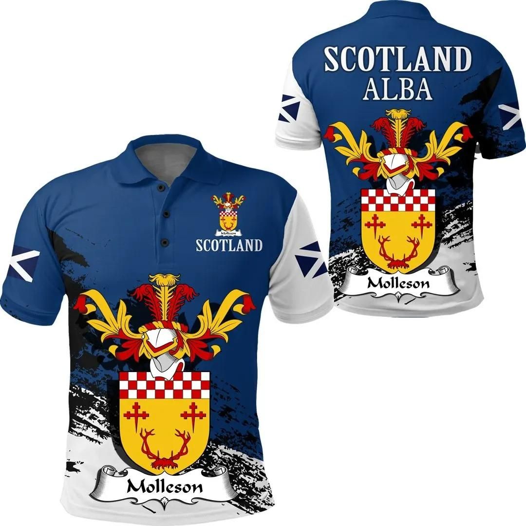 Molleson Scottish Family Crest Scotland Special Polo Shirt - Golf Shirt A7 Molleson Scottish Family Crest Scotland Special Polo Shirt - Golf Shirt A7