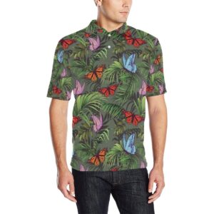 Monarch Butterfly Pattern Print Design 04 Men Polo Shirt