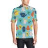 Monster Cartoon Pattern Print Design 03 Men Polo Shirt