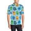 Monster Cartoon Pattern Print Design 04 Men Polo Shirt