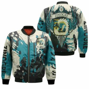 Monster Hunter World Game Zinogre All Printed 3D T Shirt Hoodie Sweater Bomber Jacket Model 3900 Bomber Jacket