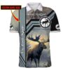 Moose Hunting Custom Name Polo Shirt #Kv