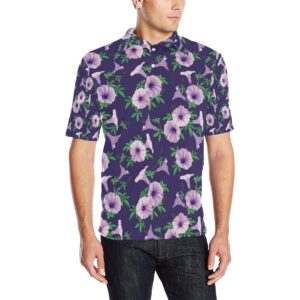 Morning Glory Pattern Print Design Mg01 Men Polo Shirt