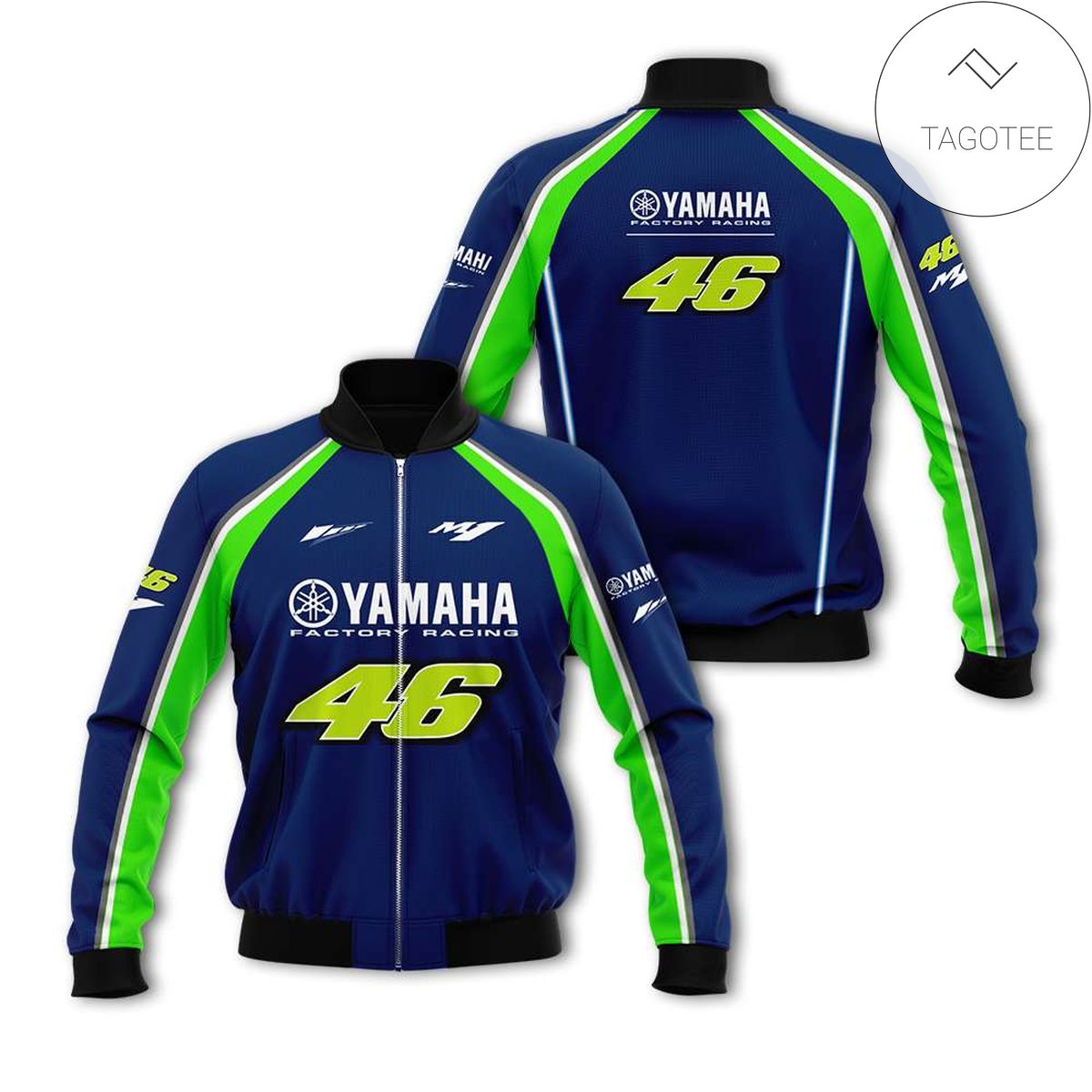 Moto Gp Motocross Valentino Rossi Yamaha Navy Motorcycle Racing Team 3D Bomber Jacket Moto Gp Motocross Valentino Rossi Yamaha Navy Motorcycle Racing Team 3D Bomber Jacket