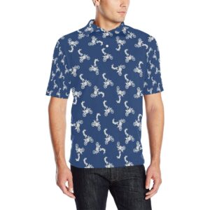 Motocross Pattern Print Design 01 Men Polo Shirt