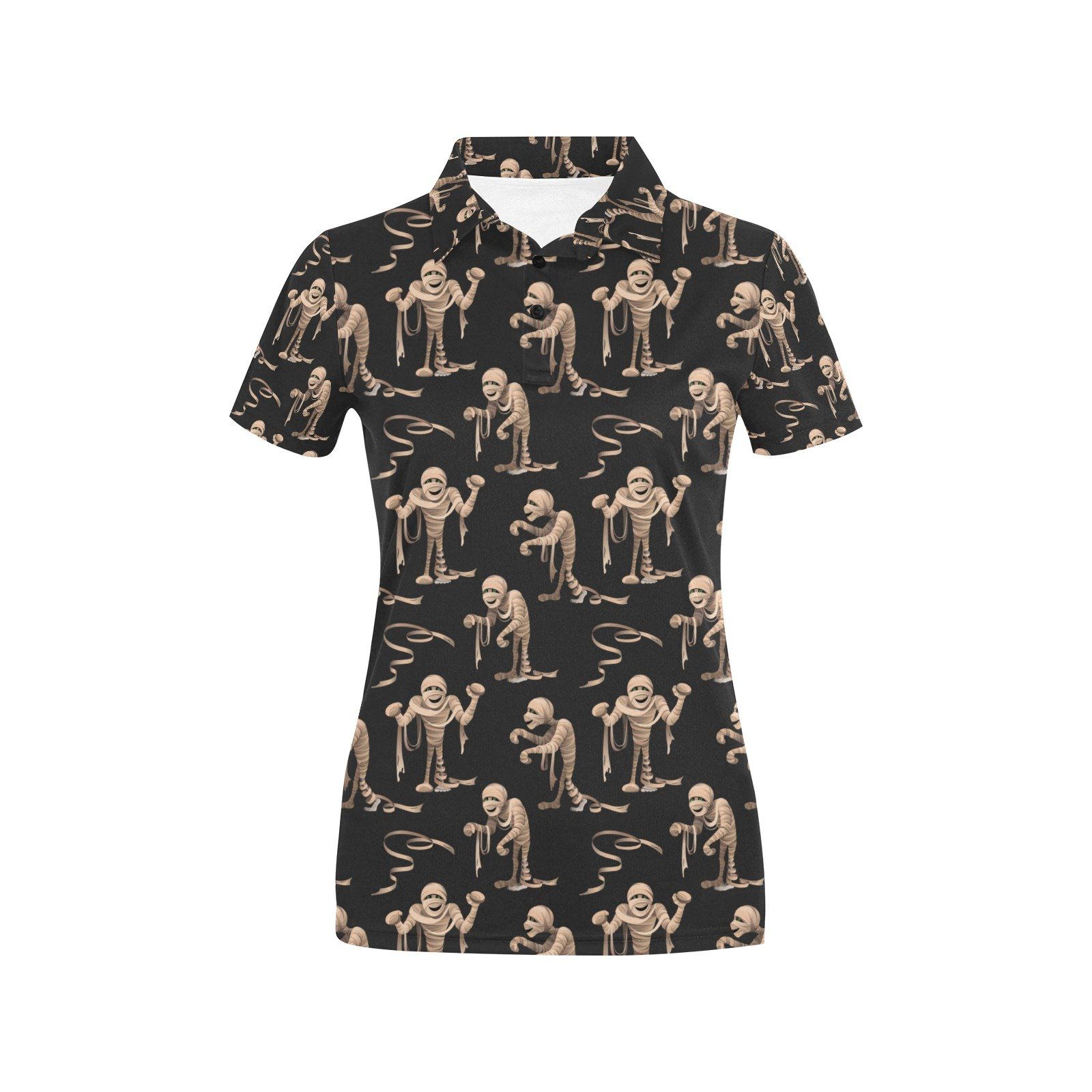 Mummy Print Design Lks302 Women'S Polo Shirt Mummy Print Design Lks302 Women'S Polo Shirt