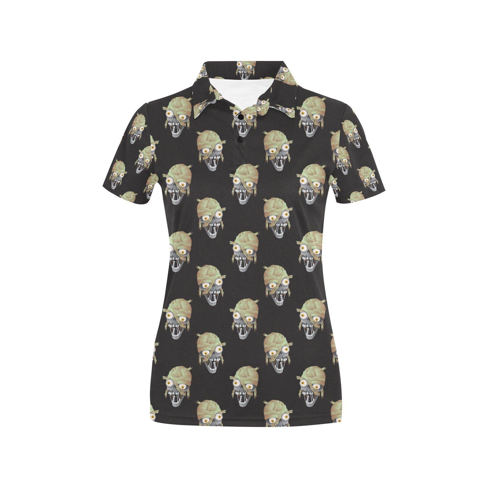 Mummy Print Design Lks304 Women'S Polo Shirt Mummy Print Design Lks304 Women'S Polo Shirt