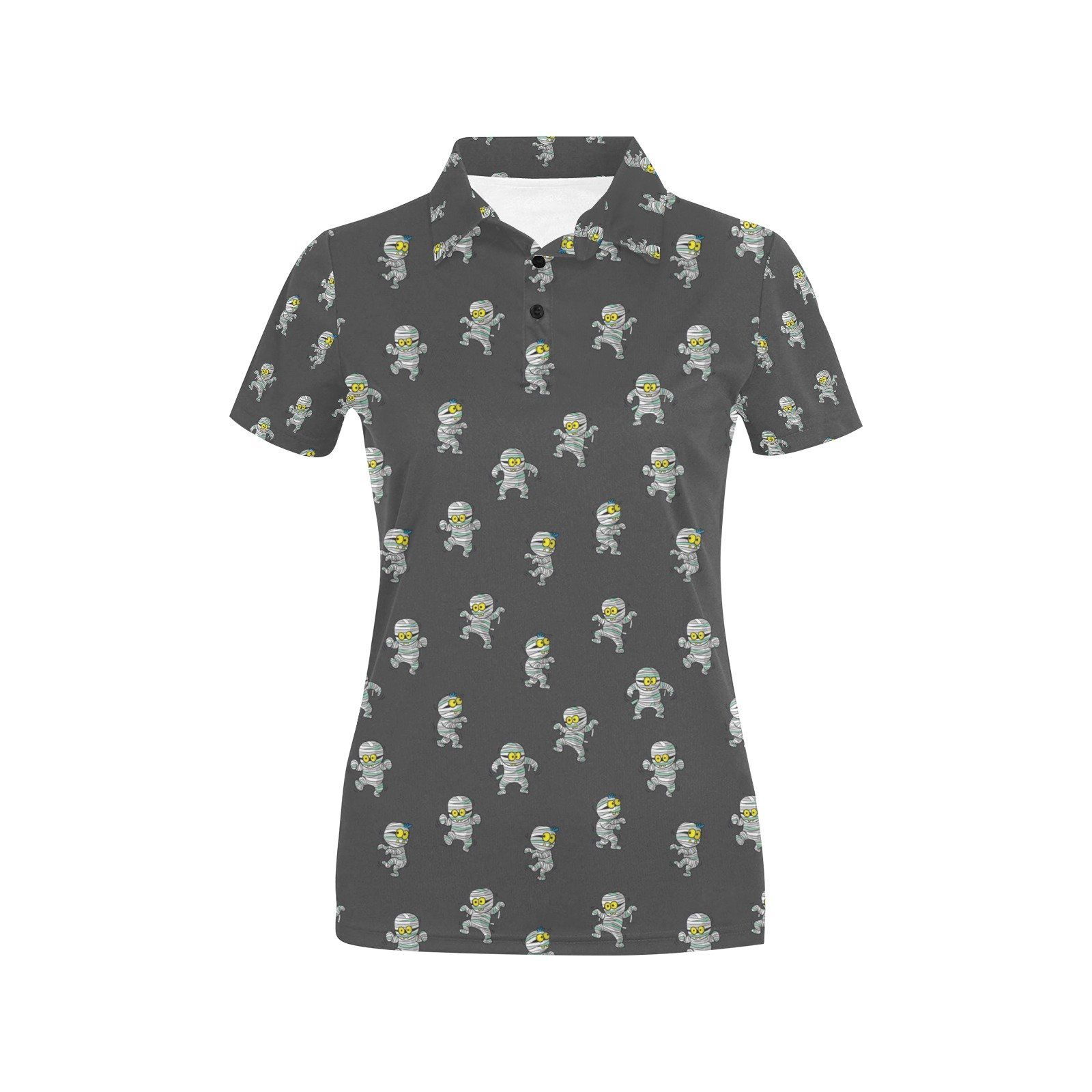 Mummy Print Design Lks305 Women'S Polo Shirt Mummy Print Design Lks305 Women'S Polo Shirt
