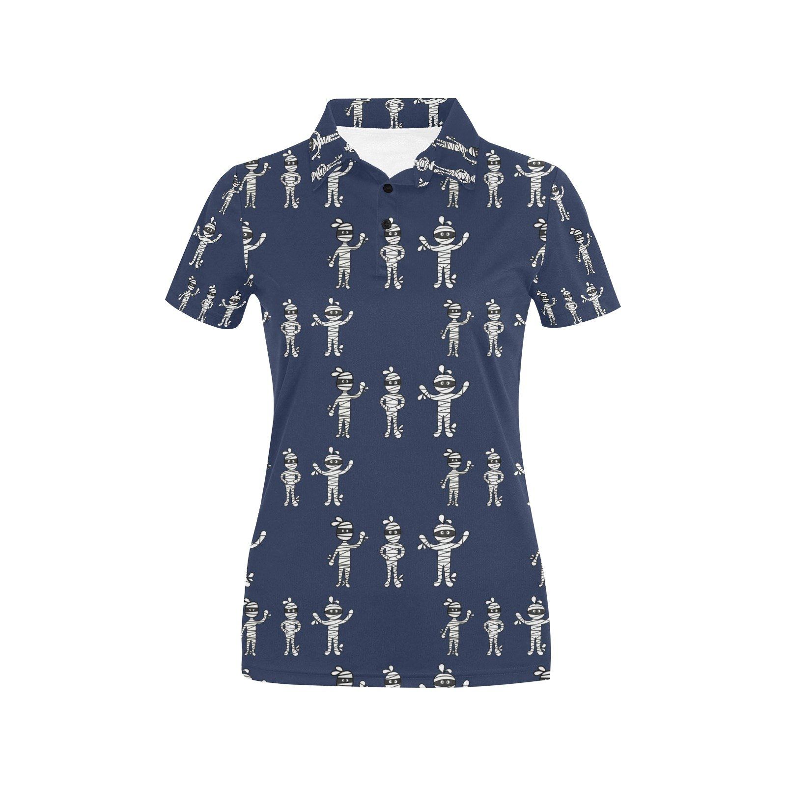 Mummy Print Design Lks306 Women'S Polo Shirt Mummy Print Design Lks306 Women'S Polo Shirt