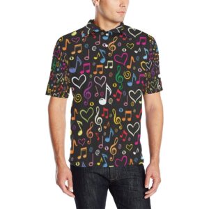 Music Note Pattern Print Design A01 Men Polo Shirt