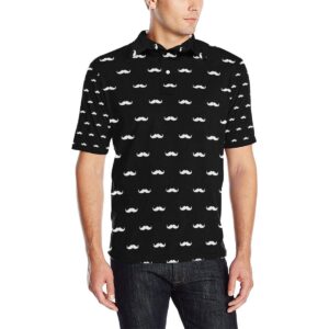 Mustache Pattern Print Design A04 Men Polo Shirt