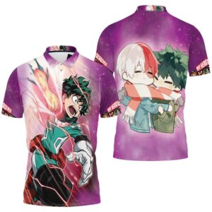 My Hero Academia Midoriya Izuku Fire Skill Scene For Fan Polo Shirt