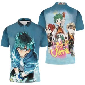 My Hero Academia Midoriya Izuku Thunder Effect For Japanese Fan Polo Shirt