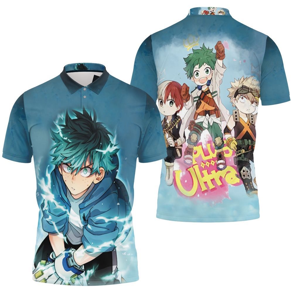 My Hero Academia Midoriya Izuku Thunder Effect For Japanese Fan Polo Shirt My Hero Academia Midoriya Izuku Thunder Effect For Japanese Fan Polo Shirt