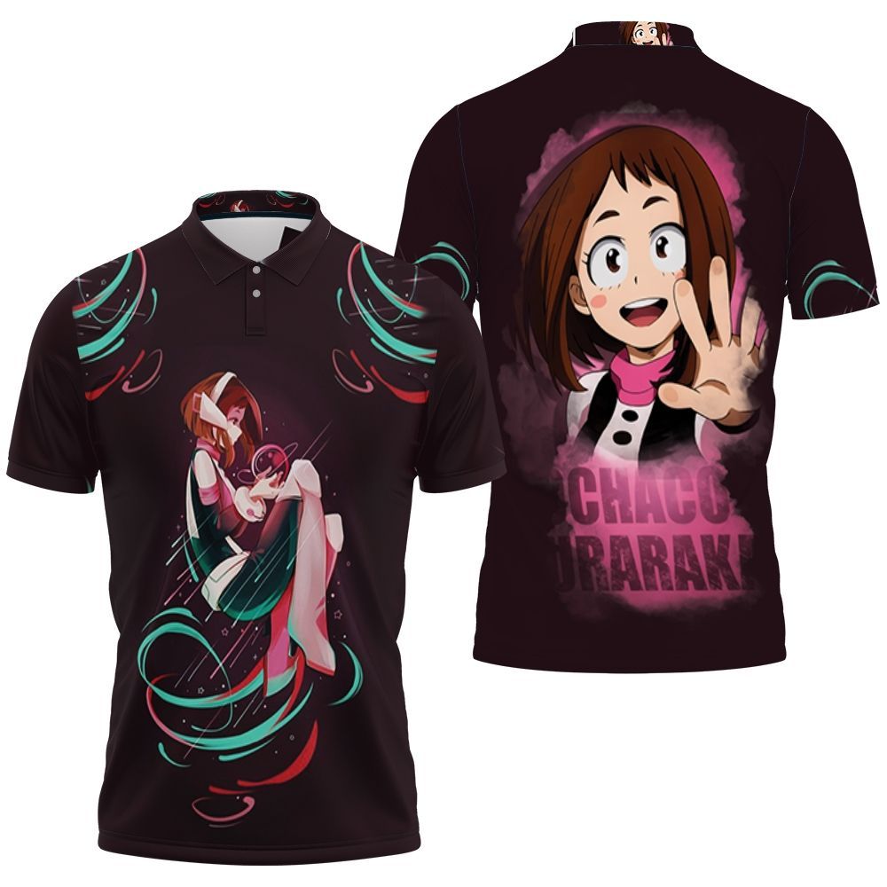My Hero Academia Ochako Uraraka Cute Effect For Japanese Fan Polo Shirt My Hero Academia Ochako Uraraka Cute Effect For Japanese Fan Polo Shirt