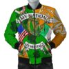 My Nation My Heritage Men's Bomber Jacket - Irish Americans (Gaedheal-Mheiriceánaigh) - BN21 Bomber Jacket