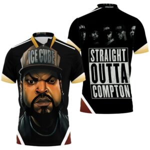 N.W.A Ice Cube Straight Outta Compton Polo Shirt All-Over Print