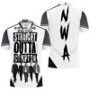 N.W.A Straight Outta Compton Black And White Polo Shirt All-Over Print