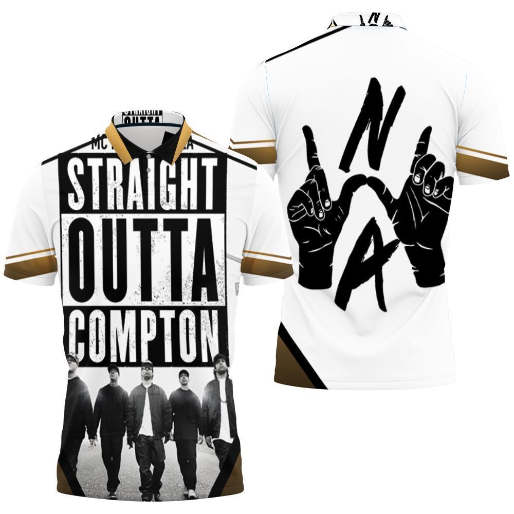 N.W.A Straight Outta Compton Polo Shirt All-Over Print N.W.A Straight Outta Compton Polo Shirt All-Over Print