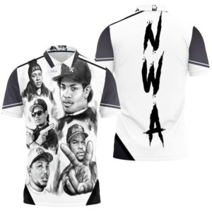 N.W.A. Group Member S Black And White Polo Shirt