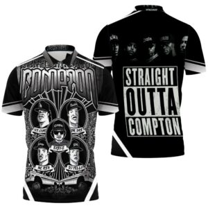 N.W.A. Straight Outta Compton Art Members Caricature Polo Shirt