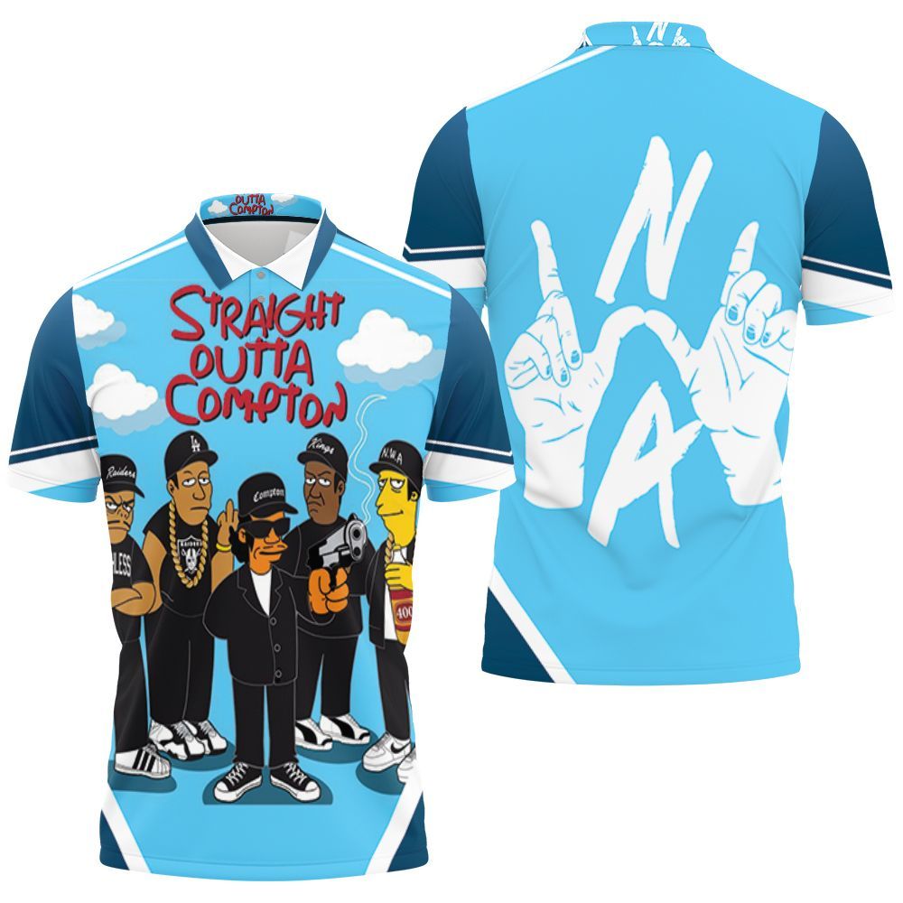 N.W.A. Straight Outta Compton The Simpson Style Polo Shirt N.W.A. Straight Outta Compton The Simpson Style Polo Shirt