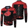 Naruto Akatsuki Red Cloud Logo For Fan 3D T Shirt Hoodie Sweater Jersey Bomber Jacket Model 3999 Bomber Jacket