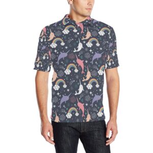 Narwhal Pattern Print Design 01 Men Polo Shirt