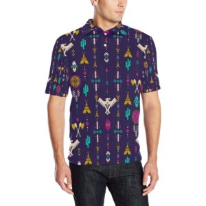 Native American Eagle Indian Pattern Men Polo Shirt