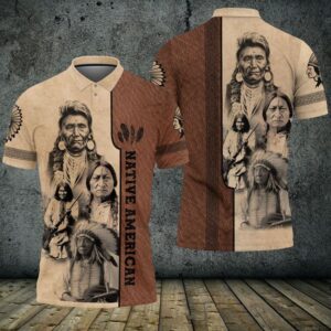 Native American Founding Fathers 3D All Over Printed Polo Shirt