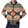 Native American Navajo Indians Aztec Tribal Print Mens Bomber Jacket