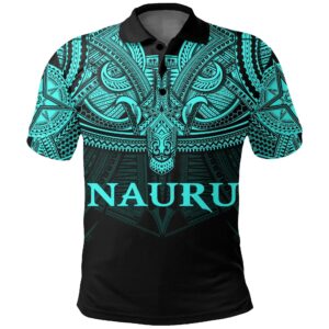 Nauru (Blue) Polo Shirt Polynesian A15