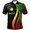 Nauru Custom Personalised Polo Shirt Reggae - Polynesian Tentacle Tribal Pattern - BN11