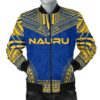 Nauru Flag Polynesian Chief Men's Bomber Jacket - Bn10 Bomber Jacket