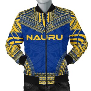 Nauru Flag Polynesian Chief Men's Bomber Jacket - Bn10 Bomber Jacket