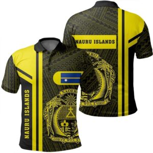 Nauru Islands Yellow Polo Shirt- Boba Style - AH - J14