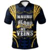 Nauru Polo Shirt - Blood Runs Through My Veins Style Flag - BN39