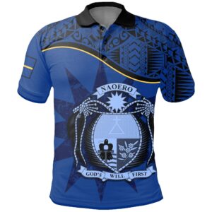 Nauru Polo Shirt Flag A02