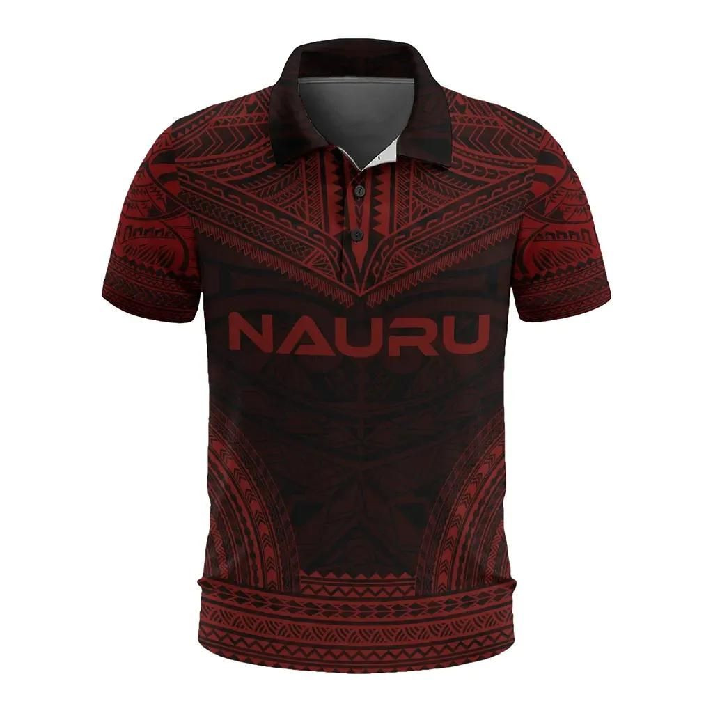 Nauru Polo Shirt - Polynesian Chief Red Version - BN10 Nauru Polo Shirt - Polynesian Chief Red Version - BN10