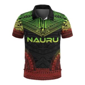Nauru Polo Shirt - Polynesian Chief Reggae Version - BN10