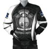 Nauru Polynesian Bomber Jacket (Men) - Nauru Spirit (White) - BN15 Bomber Jacket