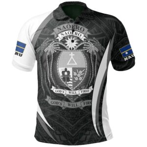 Nauru Polynesian Polo Shirt - Nauru Spirit (White) - BN15